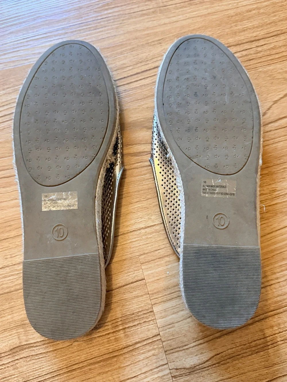 DV by Dolce Vita Gold Perforated Slip-On Woman’s Loafer - Metallic Gold